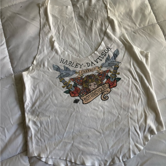 Harley-Davidson Cream Sleeveless Graphic Tank - Picture 3 of 4